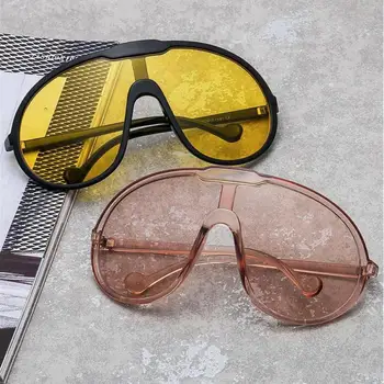 Унисекс ветроупорни слънчеви очила Голяма рамка Външни очила Без рамки Cut Edge слънчеви очила UV устойчиви мъжки и дамски очила