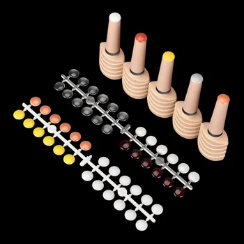 Фалшиви нокти съвети дисплей комплект с лепило стикер за лак за нокти табела цвят дисплей карта нокти изкуство салон аксесоар