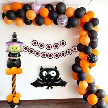 Хелоуин тиква фолио балони прилеп призрак череп балон черно фолио балон Хелоуин фигури животински декорация