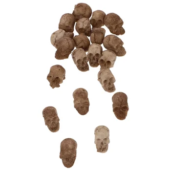 Хелоуин Черепни глави Страшен подпори за шега Ужасяващ череп Малка смола скелет орнамент обитаван от духове къща декорация подпори