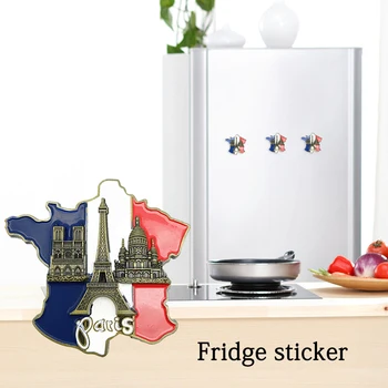 Хладилник стикер Франция карта хладилник стикер иновативни 3D смола хладилник магнит стикер туристически сувенир