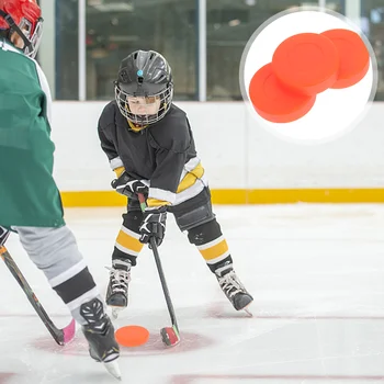 Хокейни шайби Твърдост Регулируем матов хокей на лед PVC плоска топка хокей Открит хокей шайба топки замяна за игра