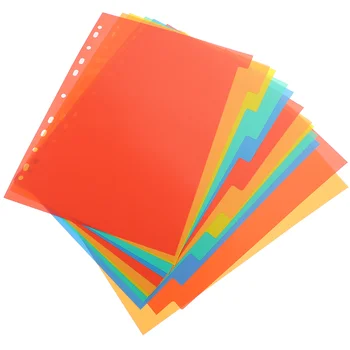 Цветни папки Папка Раздели Страница A4 Разделител на папки Бележник Пластмасов файл Вмъкващи се карти Маркери Класьори Папки Раздел
