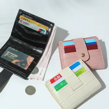 Цип мода пари чанта за мъже крокодил модел лична карта притежателя жени монета чантата чантата портфейли PU кожа корейски притежател на карти