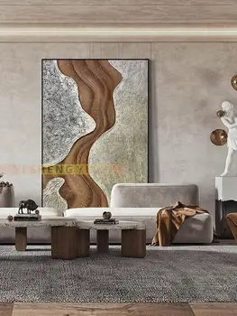 Чисто ръчно изработени маслени бои Дебела текстура абстрактен хол коридор веранда декоративни модерен прост абстрактен луксозен без рамки