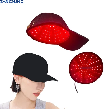 Шапка за терапия с червена светлина с 96 лампи Лазерна шапка за растеж на косата Професионална капачка за мазен скалп Грижа за косата Регулируема задна каишка